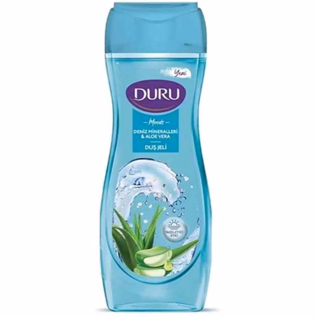 شامپو بدن مرطوب کننده دورو Duru Deniz Mineralleri & Aloevera حاوی مواد معدنی دریایی و عصاره آلوئه ورا 450 میل