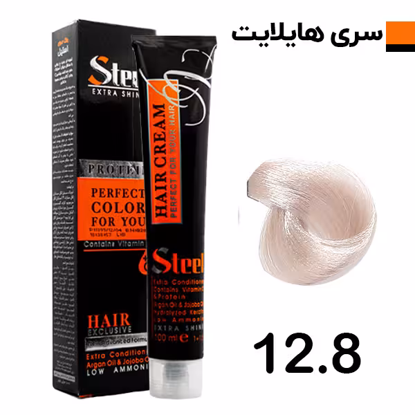 رنگ مو بلوند اروپایی استیل شماره 12.8