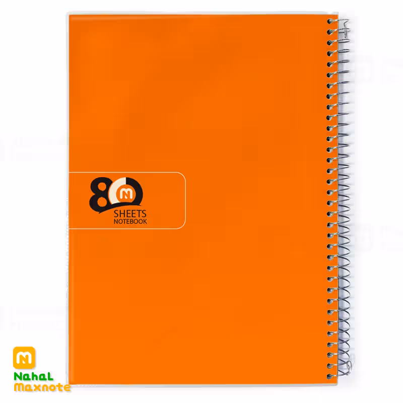 دفتر 80 برگ سیمی طلقی تک رنگ کد 3815.طرح 3