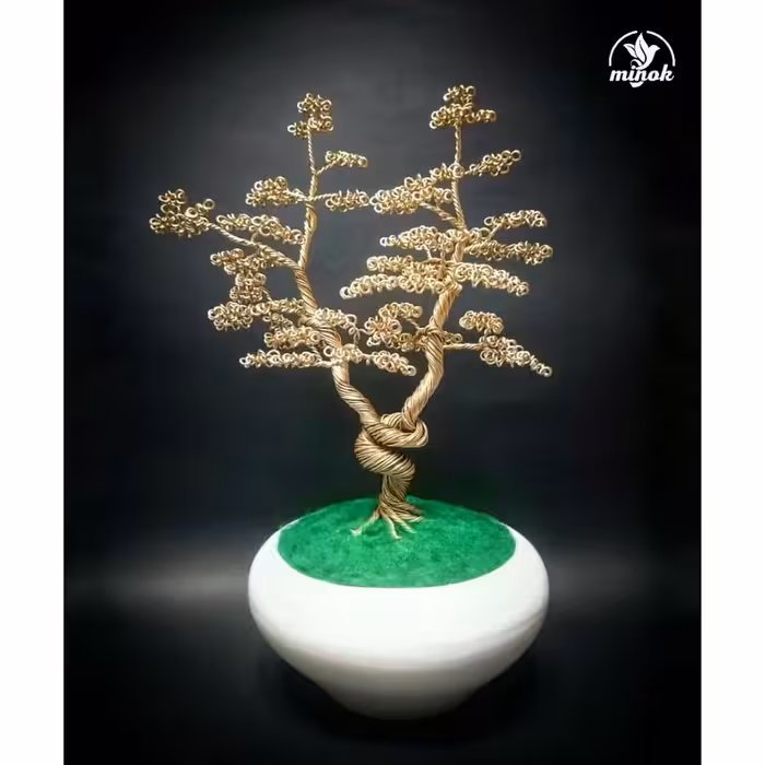 درختچه سیمی تزئینی.مجسمه سیمی.