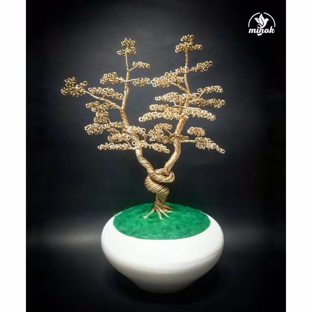 درختچه سیمی تزئینی.مجسمه سیمی.