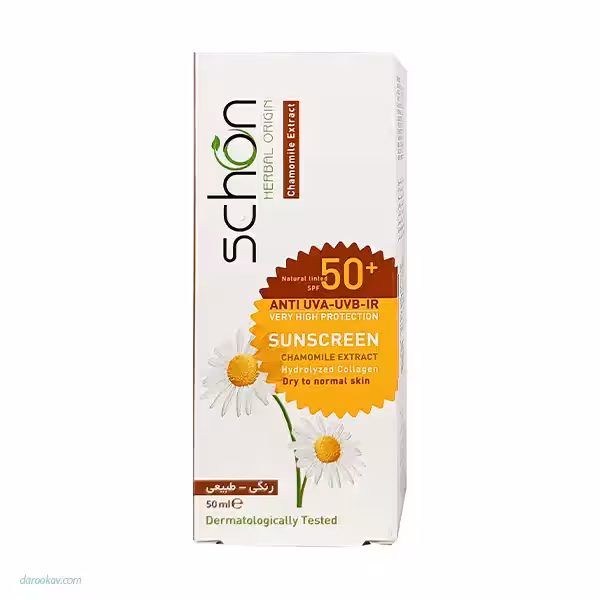 کرم ضد آفتاب شون SPF50 پوست های معمولی تا خشک 50 میلی لیتر