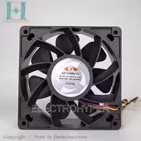 فن 12x12x3.8 سانتی‌متر DC 12 ولت 6 سیمه بلبرینگی KZ مدل KZ12038B012X