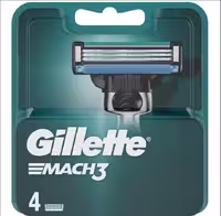 تیغ اصلاح یدک ژیلت مچ تری Gillette Mach 3 بسته 4 عددی