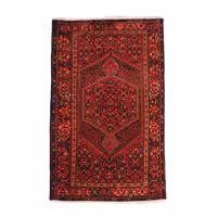 فرش قدیمی دستباف دو و نیم متری طرح ترنج کد 4020231(فروش چکی 6 ماهه با کد تخفیف farshgereh)