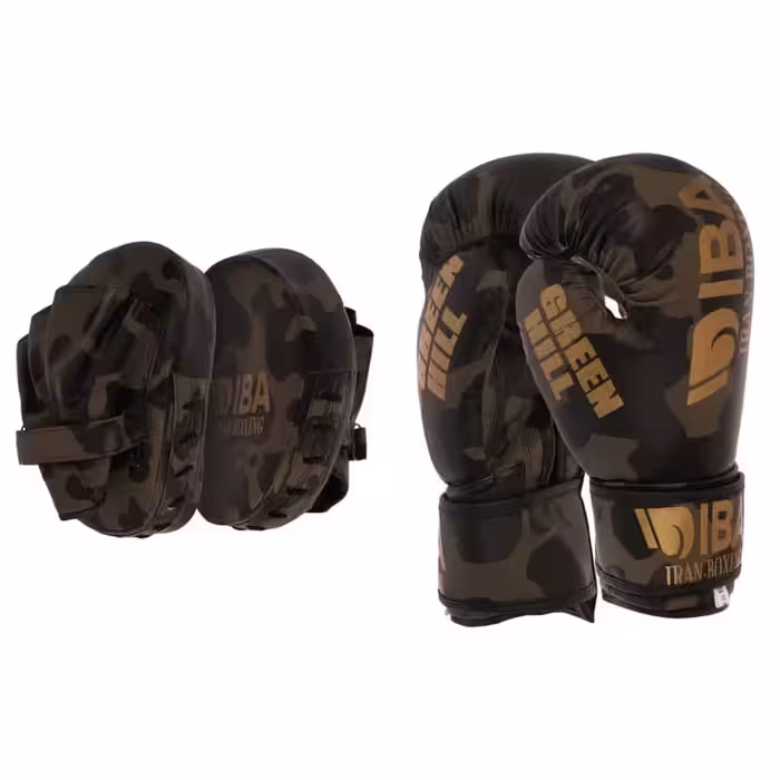 دستکش بوکس گرین هیل مدل آیبا به همراه میت رزمی بسته 3 عددی