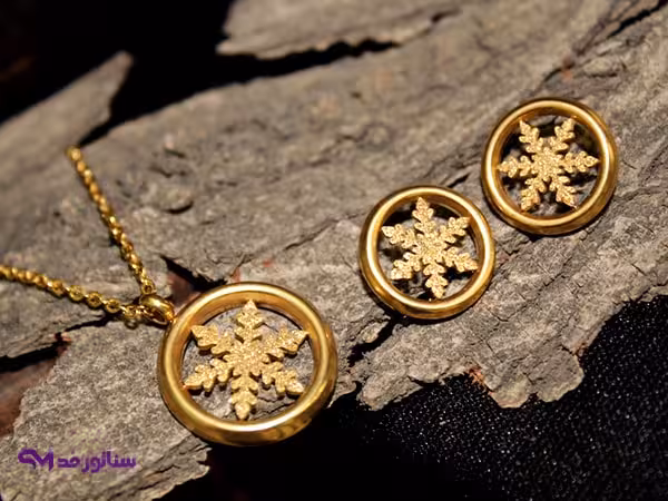 نیم ست استیل طرح برف کد N8014