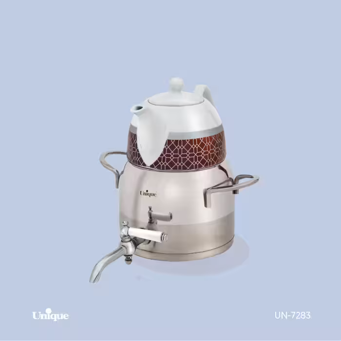 کتری و قوری شیردار 2/5 لیتر استیل یونیک مدل UN-7283