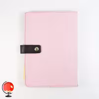 دفتر کلاسوری 100 برگ پارچه ای جلد صورتی آپادانا