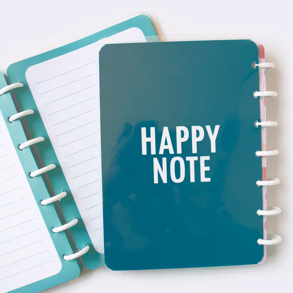 دفتر دکمه ای سبز HAPPY NOTE آبرنگ (ABRANG)
