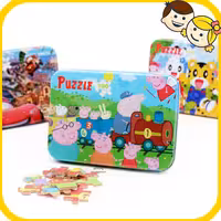 پازل 100 قطعه جعبه فلزی