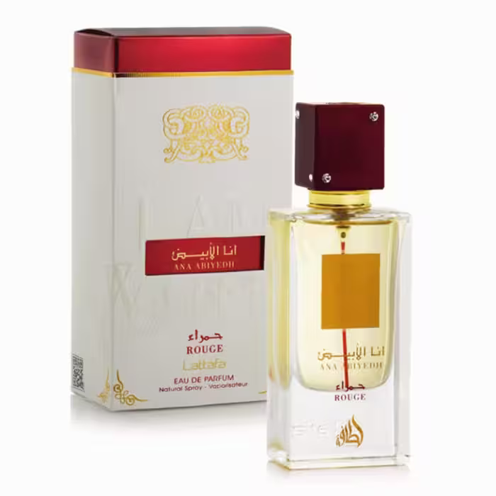 عطر ادکلن عربی انا الابیض حمراء روج لطافه حجم 60 میل