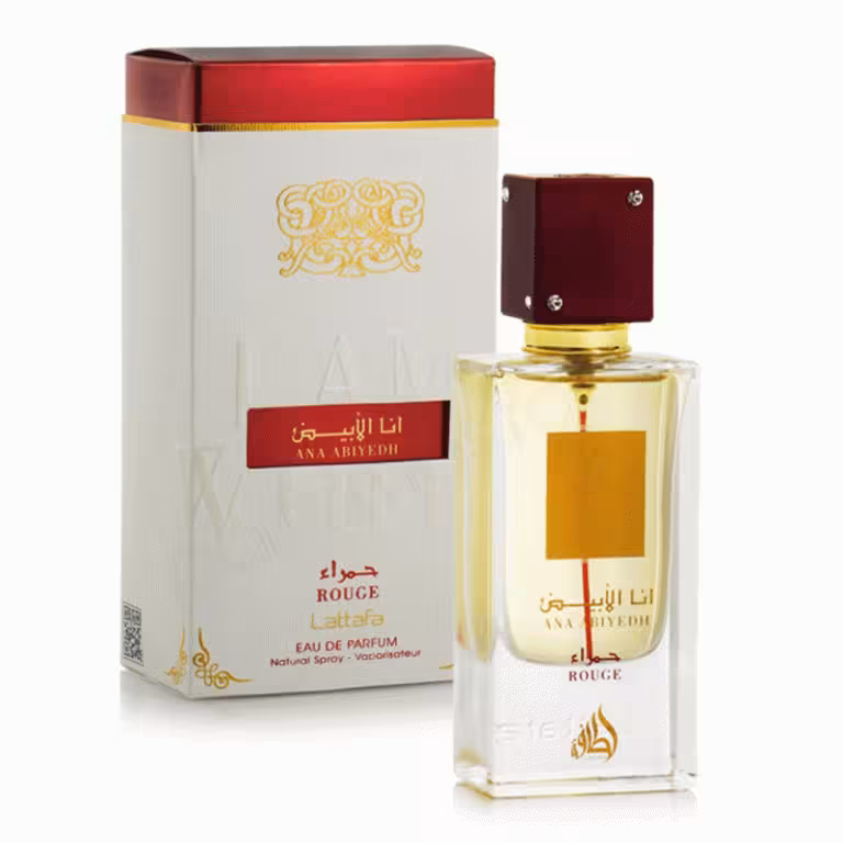 عطر ادکلن عربی انا الابیض حمراء روج لطافه حجم 60 میل