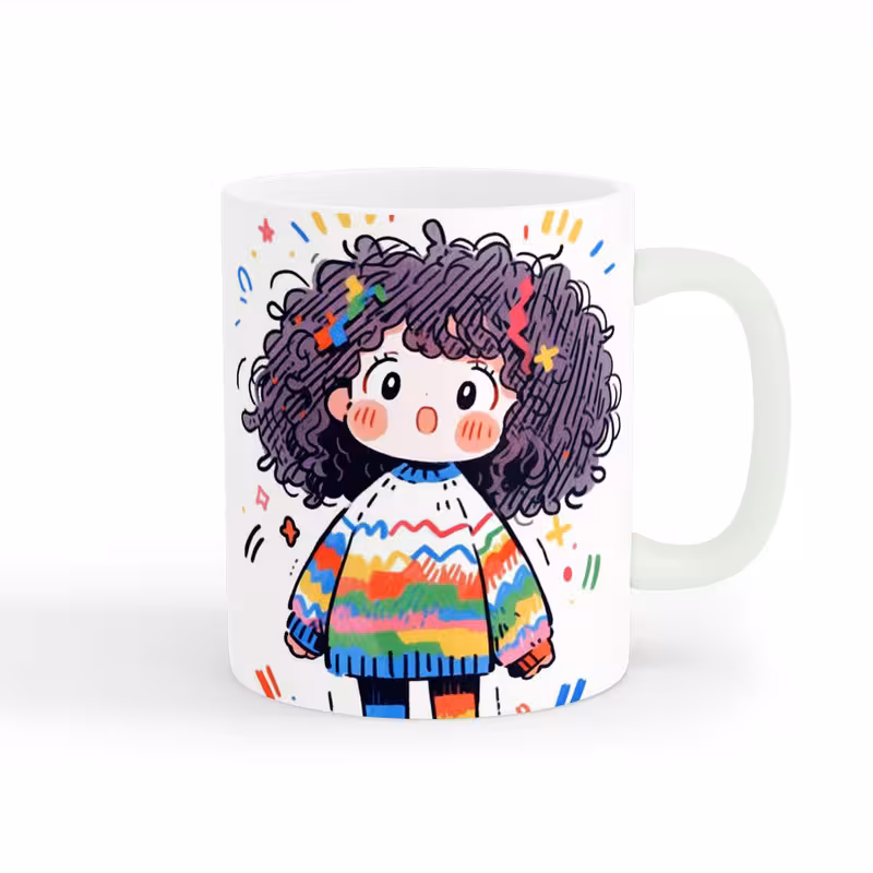 خرید ماگ-لیوان  دخترانه دختر کیوت کد wall-8251