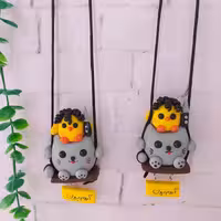 آویزماشین طرح گربه و جوجه | amazonchi