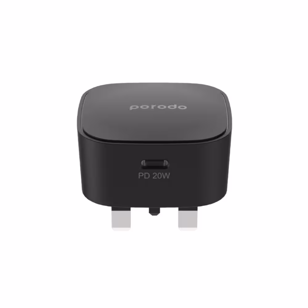 آداپتور فست شارژ تایپ سی 20 وات پرودو مدل Porodo USB-C Adapter 20w PD-FWCH004
