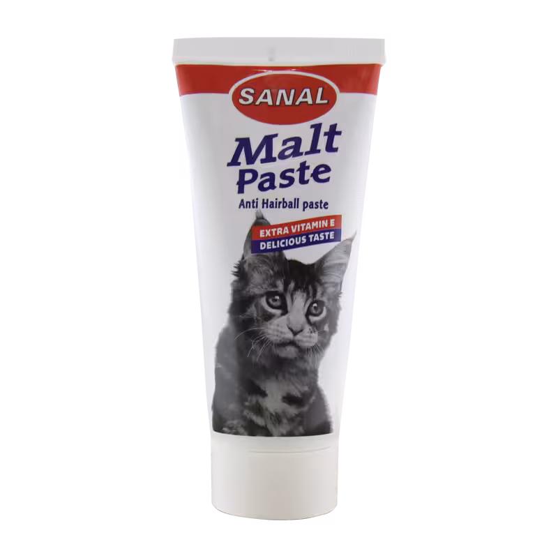 خمیر مالت گربه آنتی هیربال به همراه ویتامین سانال Sanal Cat Maltpaste وزن 20 گرم