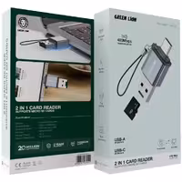 رم ریدر 2در1 با پشتیبانی از کارت‌های میکرو SD گرین Green Lion 2in1 Card Reader with Micro SD Cards Support