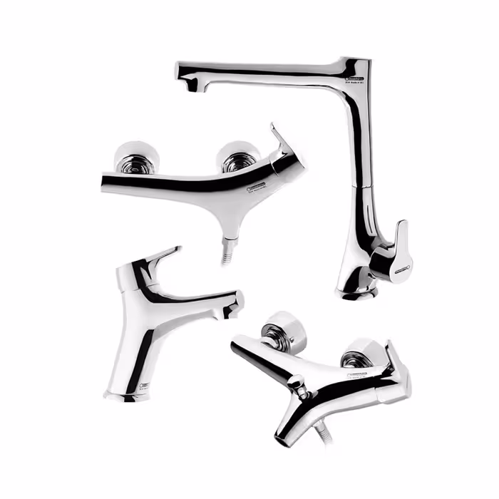 ست چهار تکه شیرآلات درخشان مدل نیچر