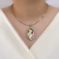 پلاک ورساچه کپی طلا زنانه نقره کد 20462