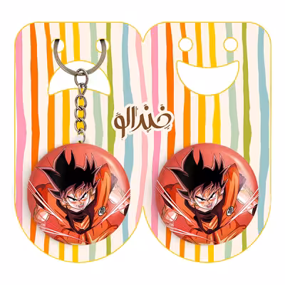 پیکسل خندالو مدل گوکو انیمه دراگون بال کد 12059 به همراه جاکلیدی