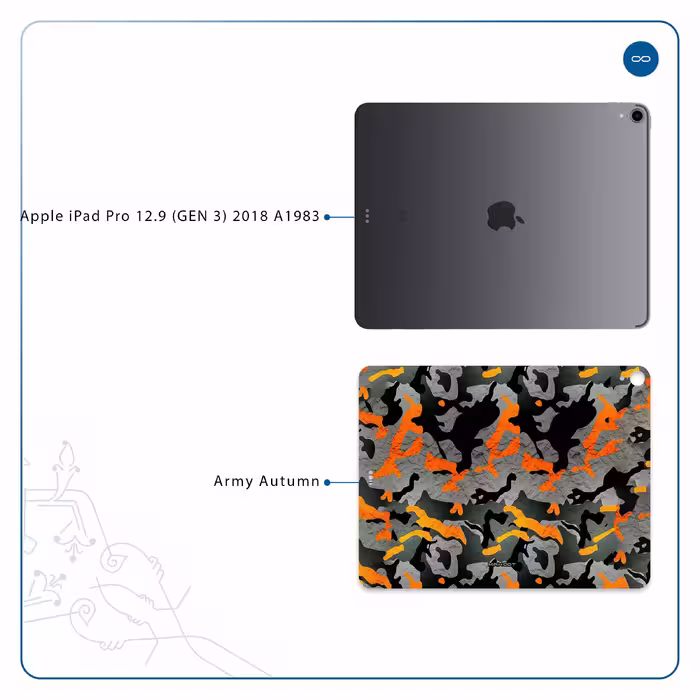برچسب پوششی ماهوت مدل Autumn-Army مناسب برای تبلت اپل iPad Pro 12.9 (GEN 3) 2018 A1983