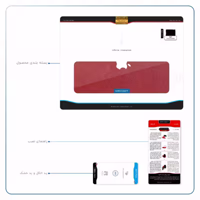 برچسب پوششی ماهوت مدل Red-Leather مناسب برای تبلت اپل iPad 2 2011 A1396