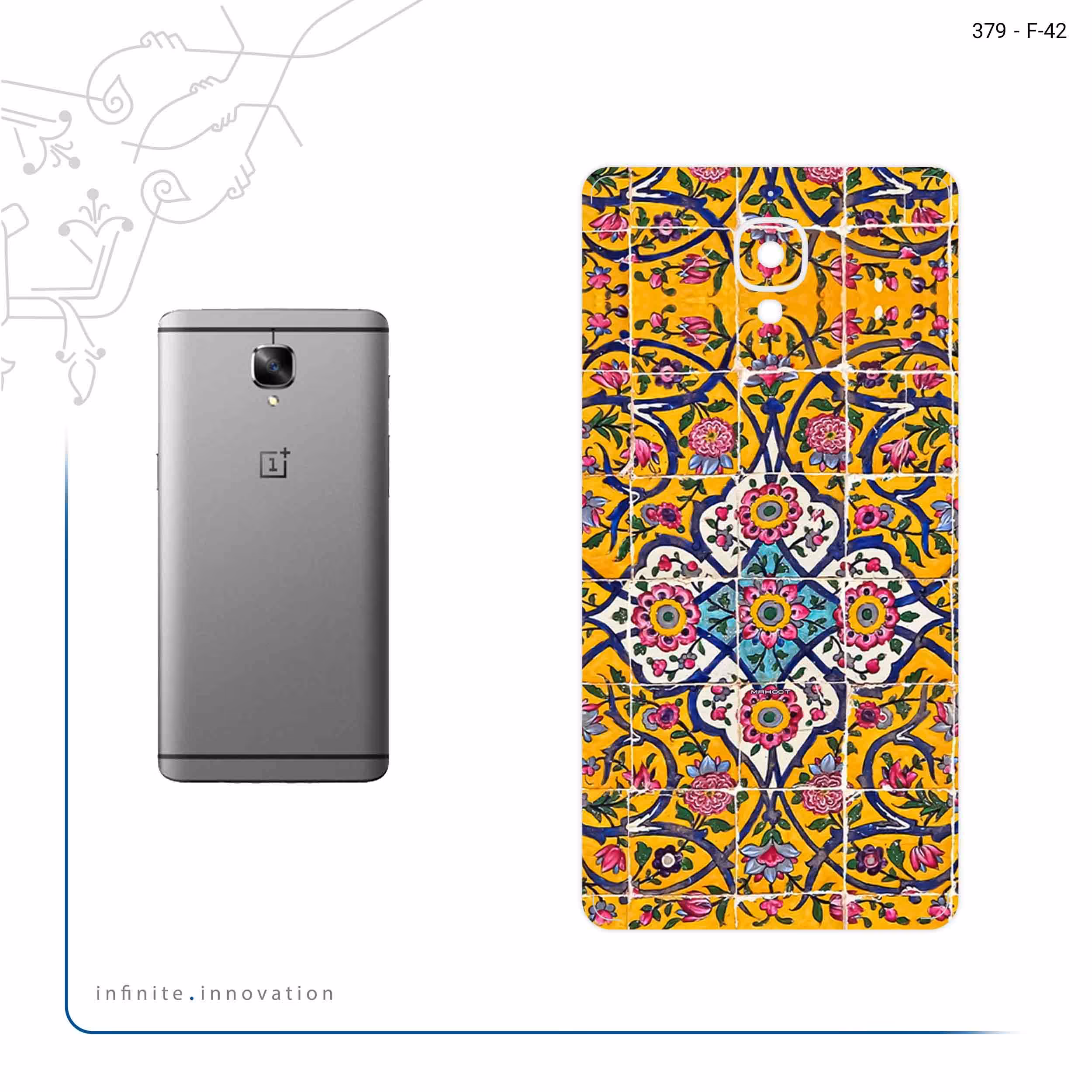 برچسب پوششی ماهوت مدل Iran Tile 10 مناسب برای گوشی موبایل وان پلاس 3