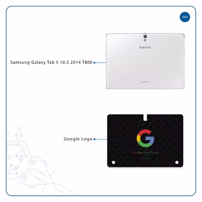 برچسب پوششی ماهوت مدل Google-Logo مناسب برای تبلت سامسونگ Galaxy Tab S 10.5 2014 T800