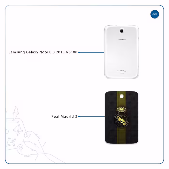 برچسب پوششی ماهوت مدل Real-Madrid-2 مناسب برای تبلت سامسونگ Galaxy Note 8.0 2013 N5100