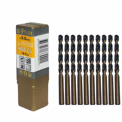 مته کبالت اس تی کو مدل HSSCO سایز 9 میلی متر مجموعه 10 عددی