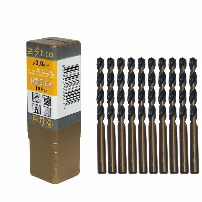 مته کبالت اس تی کو مدل HSSCO سایز 9 میلی متر مجموعه 10 عددی