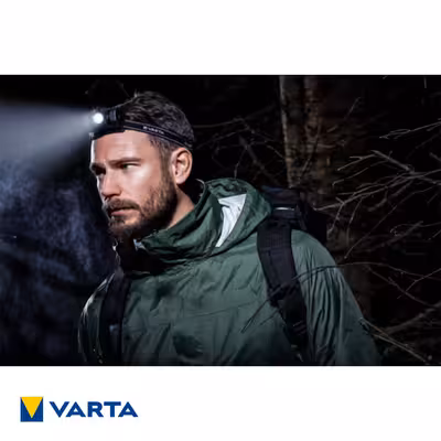 چراغ پیشانی وارتا مدل H20 PRO به همراه باطری مجموعه 4 عددی