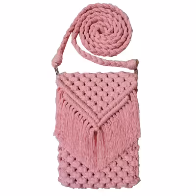 کیف بافتنی مدل مکرومه کد 16