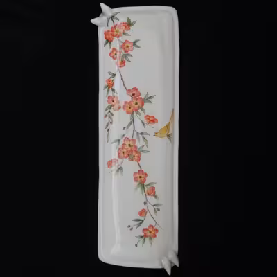 شیرینی خوری سرامیکی هیوا طرح رولت گل و مرغ کد 10984180