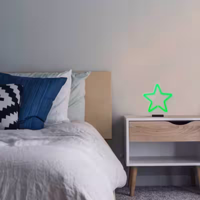 چراغ رومیزی ریموت دار مدل STARS-GL_GR-GLASS