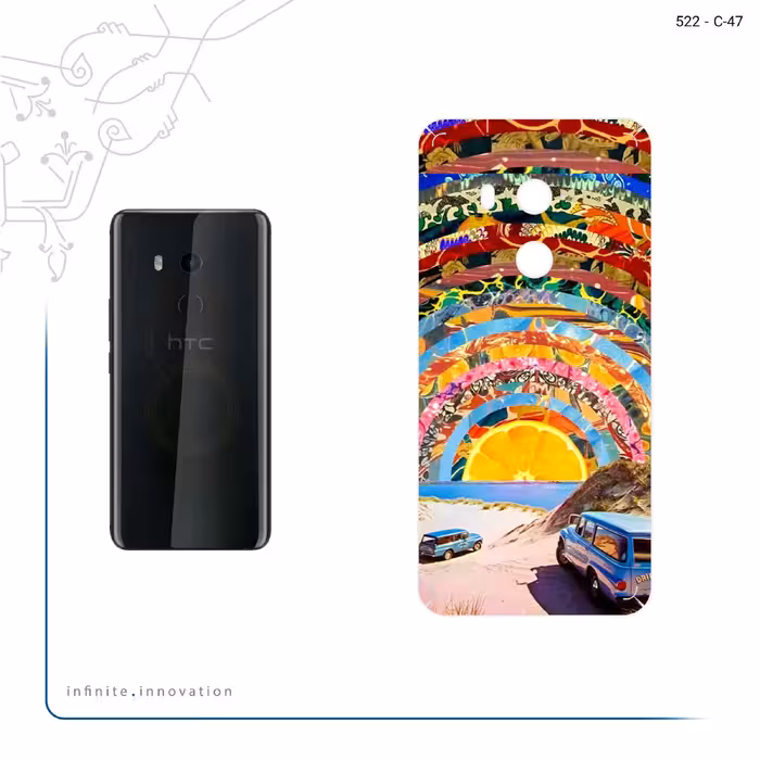 برچسب پوششی ماهوت مدل Collage of Orange Sky مناسب برای گوشی موبایل اچ تی سی U11 Plus