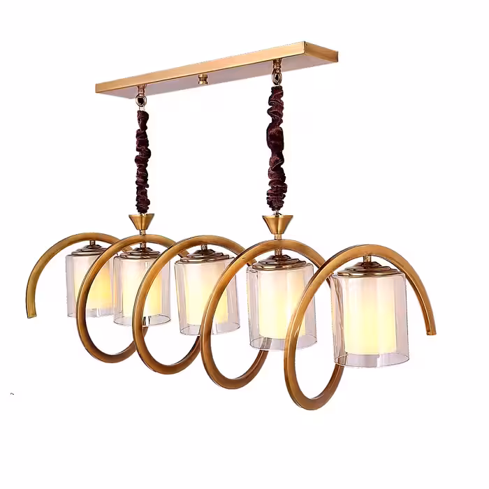 لوستر ۵ شعله مدل فنری