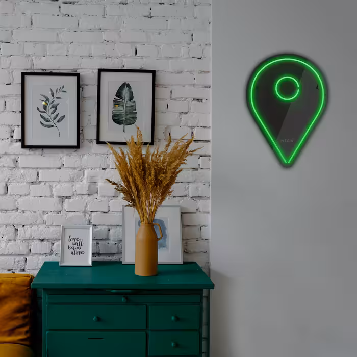 چراغ دیواری نئون دیزاین طرح Location-BL_GR