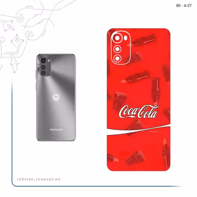 برچسب پوششی ماهوت مدل Coca_Cola_Logo مناسب برای گوشی موبایل موتورولا Moto E32s