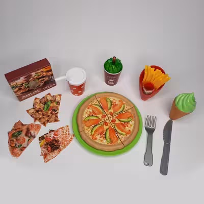 ست اسباب بازی فست فود مدل پیتزا کد 368 