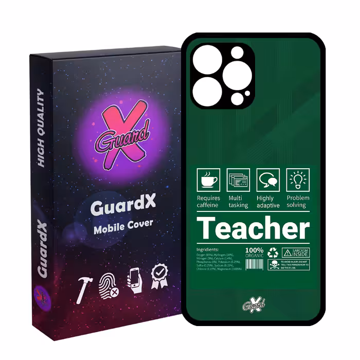 کاور گارد ایکس طرح معلم مدل Glass10537 مناسب برای گوشی موبایل اپل iPhone 12 Pro Max