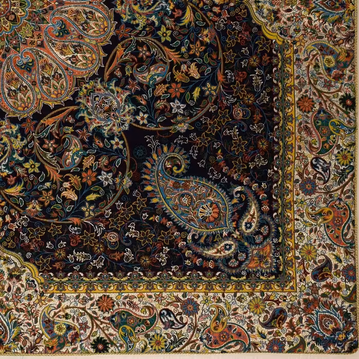 رومیزی ترمه نگین خاتم یزد طرح افشاری کد SRM