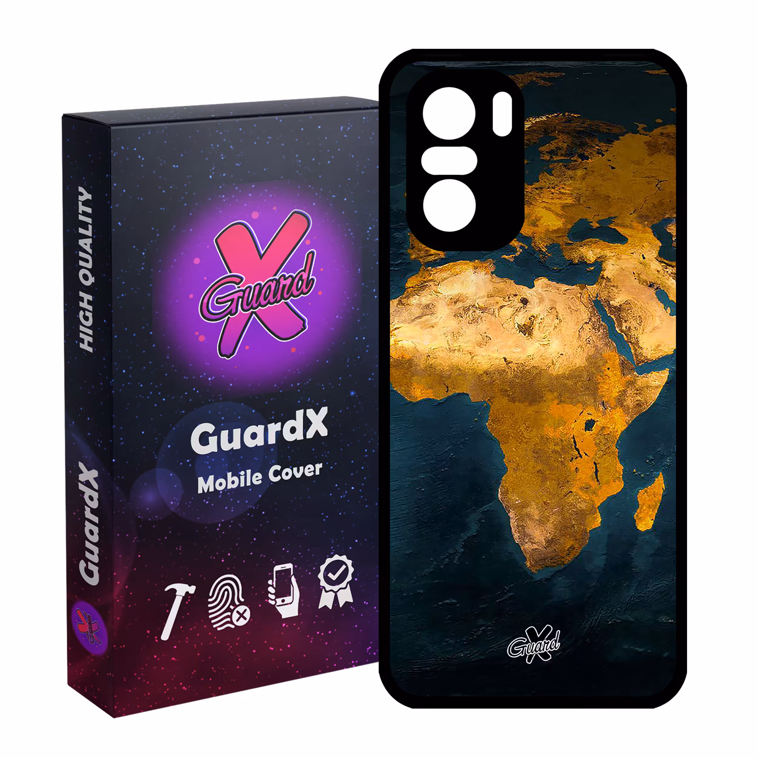 کاور گارد ایکس طرح Map مدل Glass10291 مناسب برای گوشی موبایل شیائومی Poco F3/MI 11X/MI 11X Pro/Redmi K40/K40 Pro