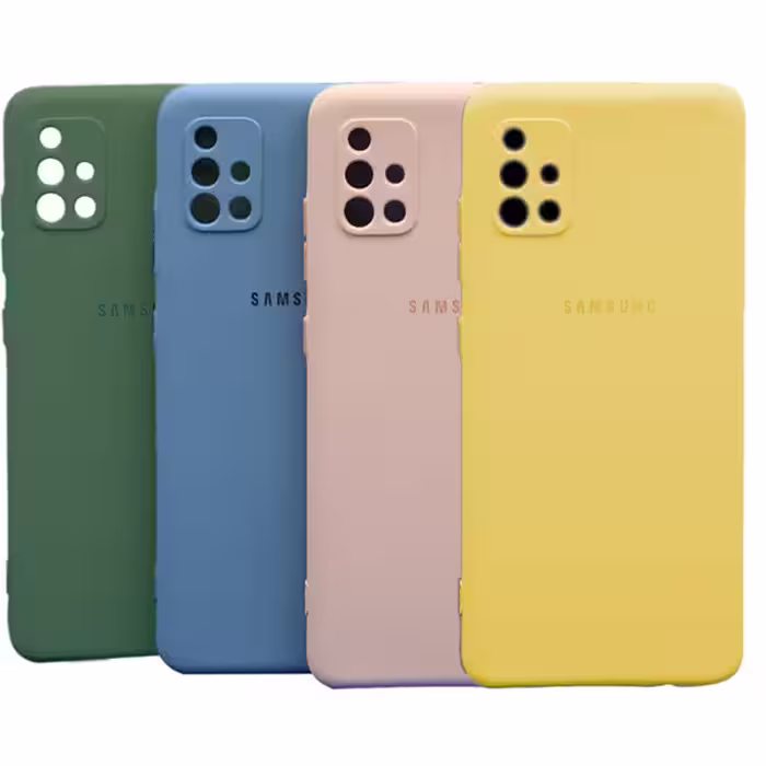 کاور مدل silicon مناسب برای گوشی موبایل سامسونگ Galaxy A51 به همراه محافظ صفحه نمایش