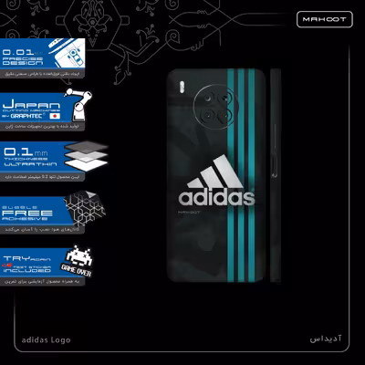 برچسب پوششی ماهوت مدل adidas-Logo-FullSkin مناسب برای گوشی موبایل آنر 50 Lite