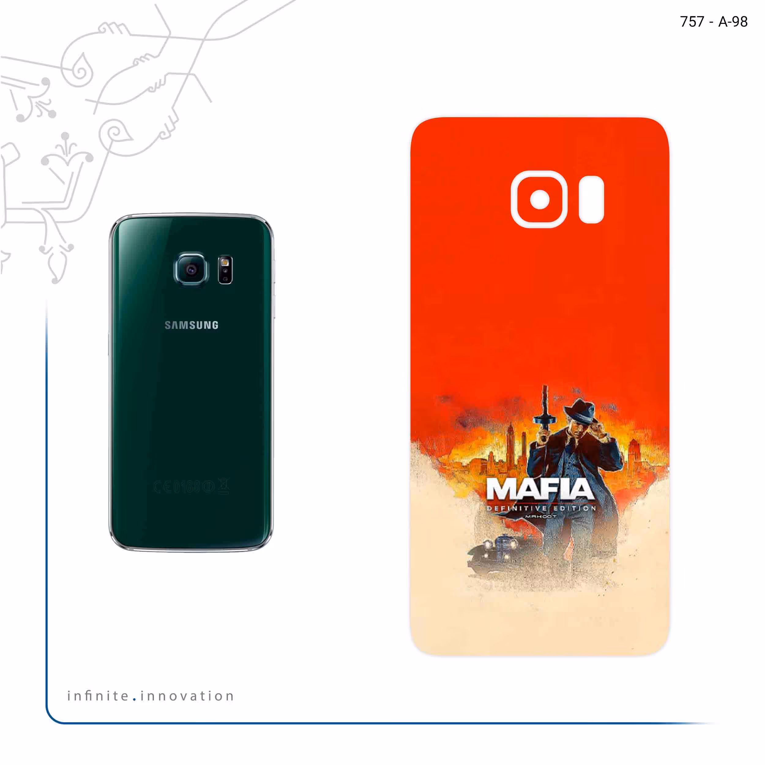برچسب پوششی ماهوت مدل MAFIA Game Series مناسب برای گوشی موبایل سامسونگ Galaxy S6 Edge