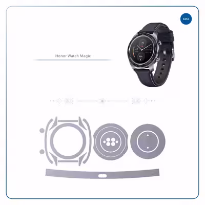 برچسب ماهوت طرح Matte Silver مناسب برای ساعت هوشمند آنر watch magic