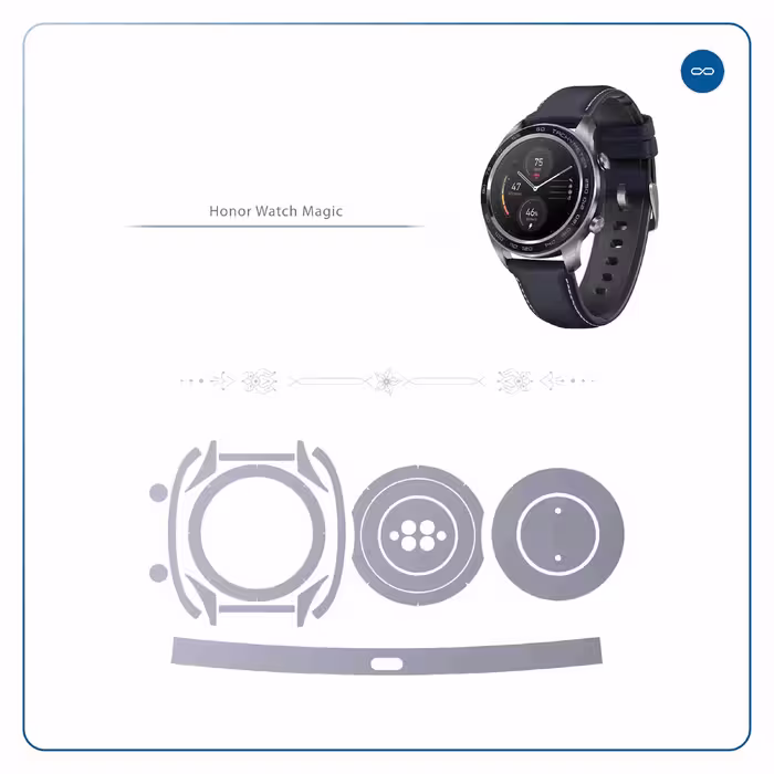 برچسب ماهوت طرح Matte Silver مناسب برای ساعت هوشمند آنر watch magic