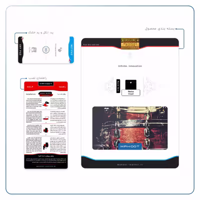 برچسب پوششی ماهوت مدل Drum Kit مناسب برای تبلت وریکو Unipad